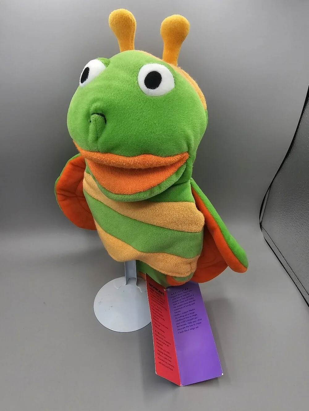 90s Gymboree Insect Hand Puppet Beetle Bug Green Nwt Nos 1998 Vintage Play Plush